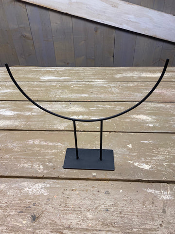 Half open ring frame, zwart metaal / ijzer, per stuk, H34cm, Br38cm