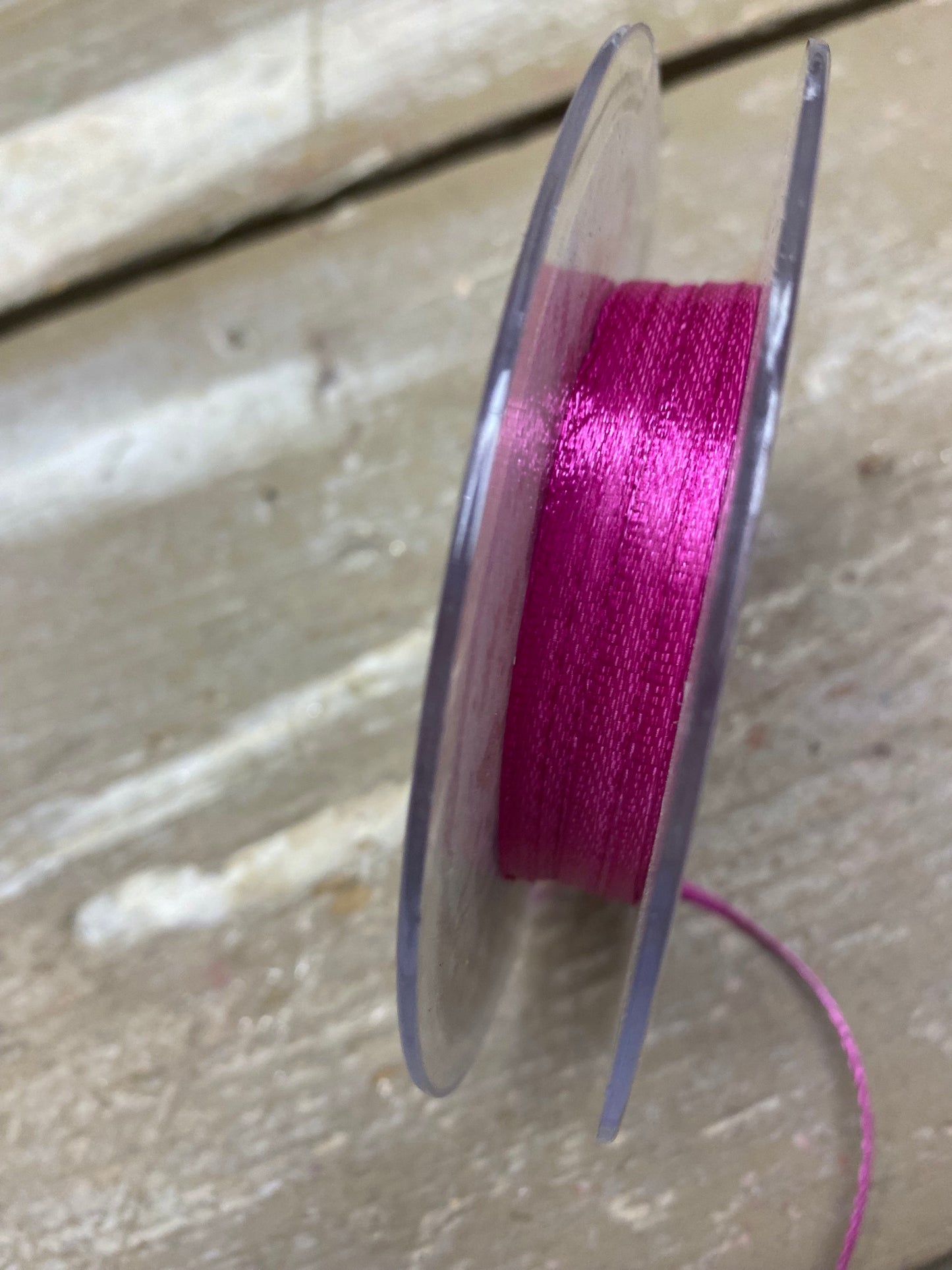 Lint smal, fel roze, per 5mtr