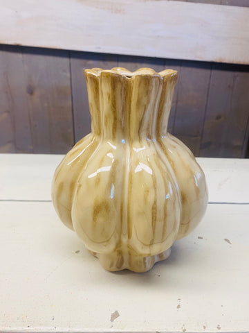 Vaas, Beige, keramisch, Elro, H20cm en D ±16cm, per stuk