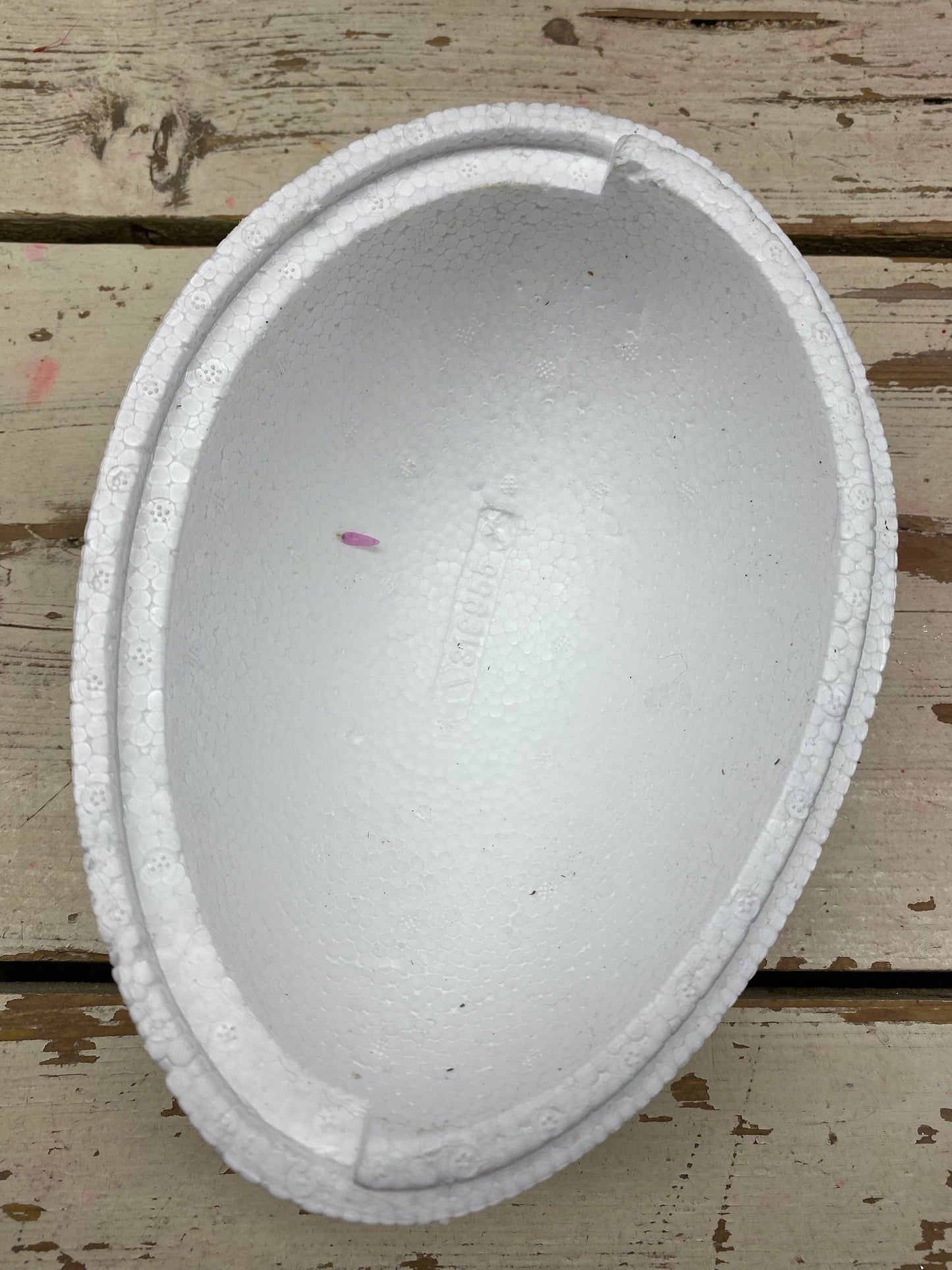 Tempex, styropor, half ei, L21cm, per stuk