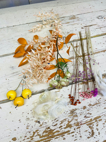 Groot pakket van droogbloemen, High tea DIY