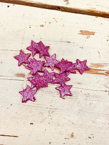 Kerst sterretjes,Piepschuim/tempex, roze, per 10 stuks