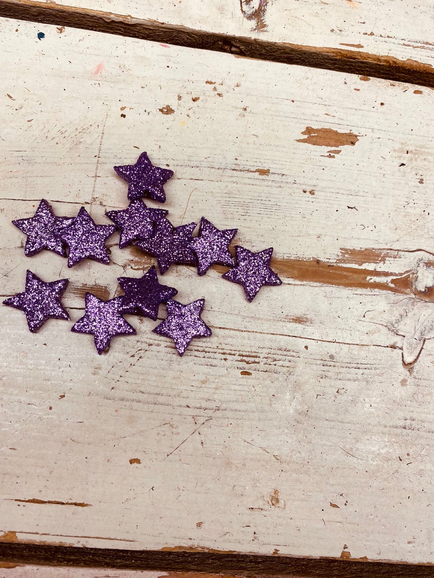 Kerst sterretjes,Piepschuim/tempex, lila, per 10 stuks