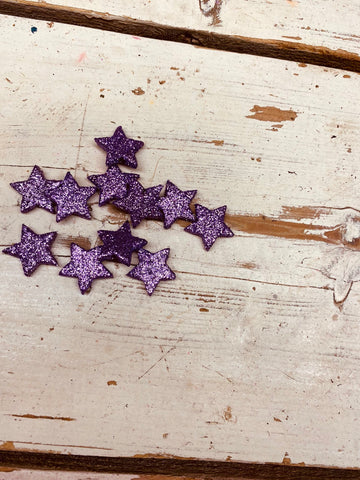 Kerst sterretjes,Piepschuim/tempex, lila, per 10 stuks