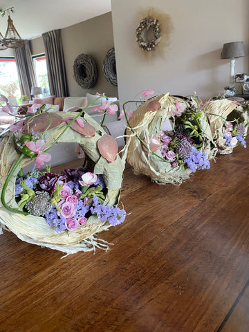 25cm Doorkijk bloemenbol in schitterende pasteltinten