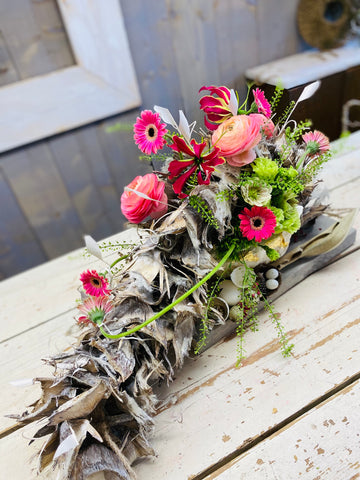 Paas guirlande, garland van Agave, bloemen en Washi