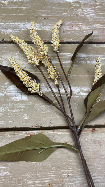 Amaranthus, zijde, wit/beige, per steel