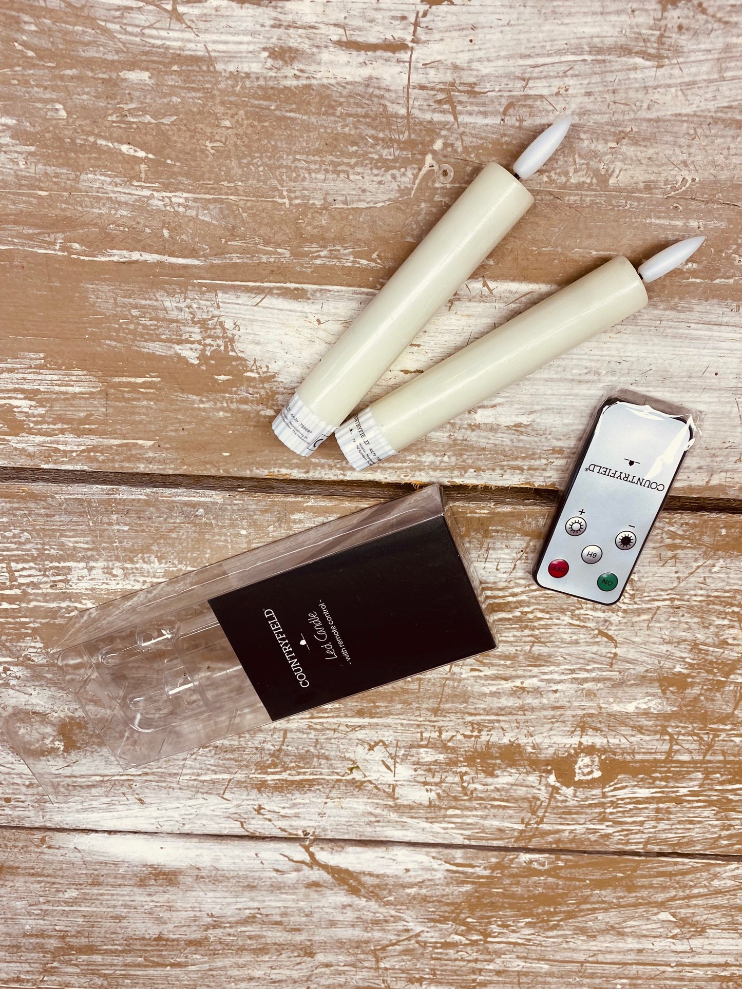 Led kaarsen, creme/wit, excl. AA batterijen met afstandsbediening, per 2 stuks