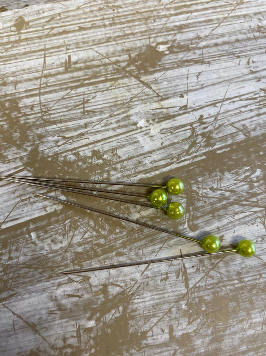 Speldenkop, per 5stuks, licht groen