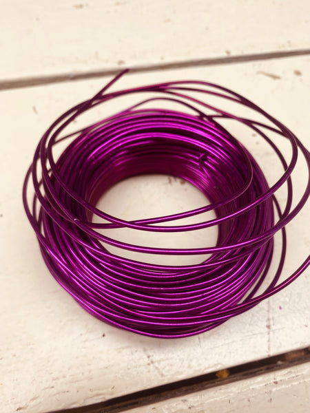 Aluminium draad Fuchsia, per 1mtr, 2mm dik