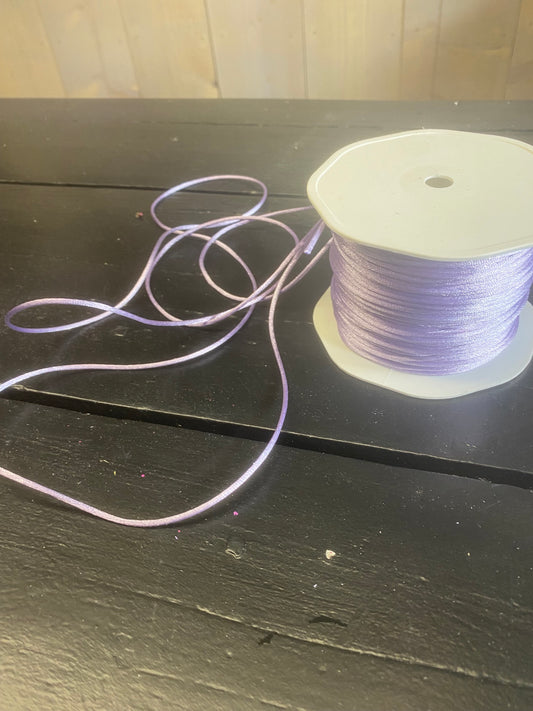 Lint smal, Lila, rond, per 10mtr