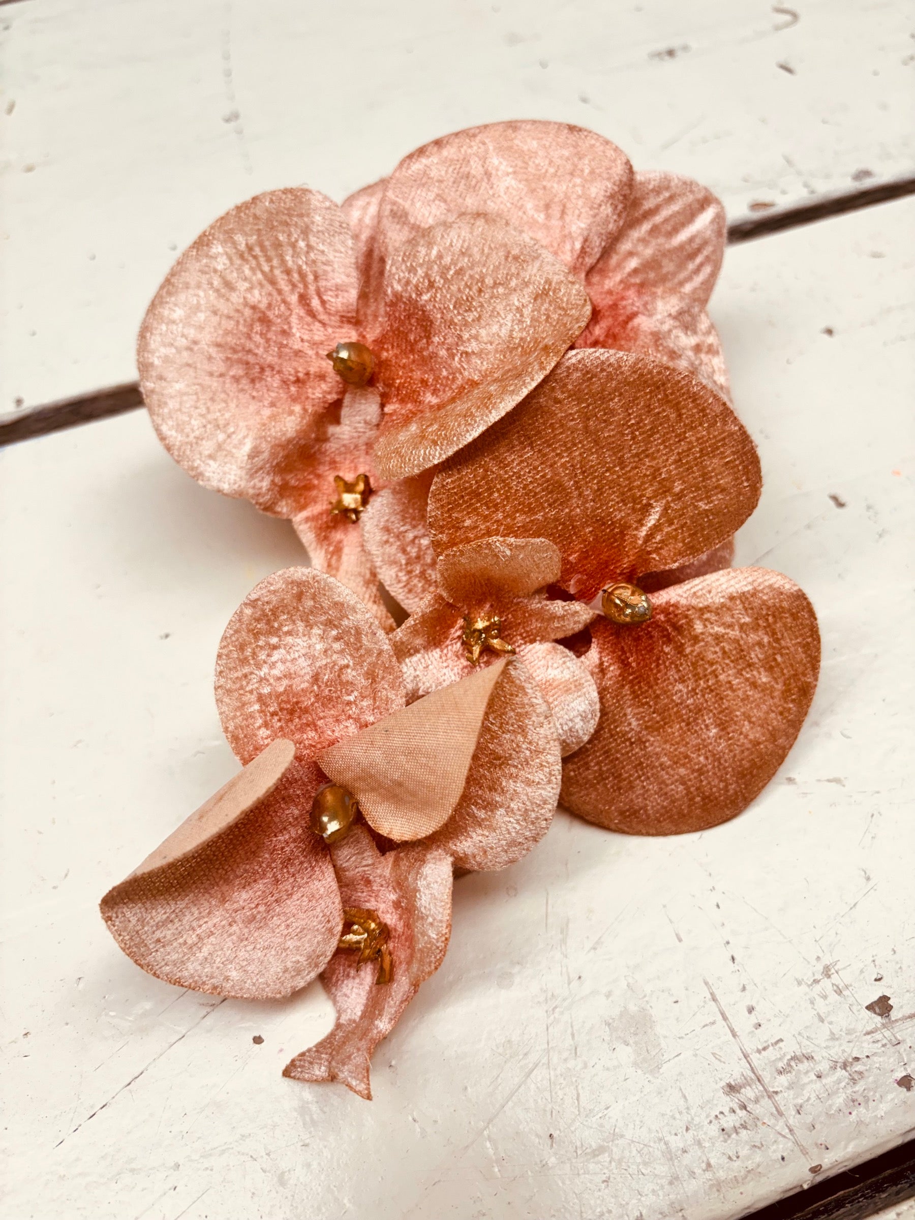 Zijden Orchidee bloem, Phalaenopsis bloem, zalm/roze, per ±4 BLOEMEN