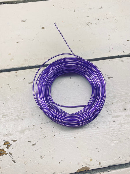 Aluminium draad lila, per 1mtr, 2mm dik
