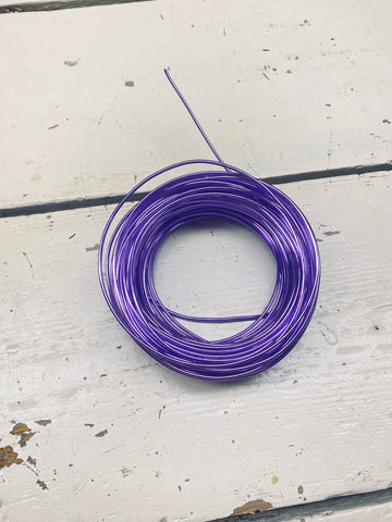 Aluminium draad lila, per 1mtr, 2mm dik