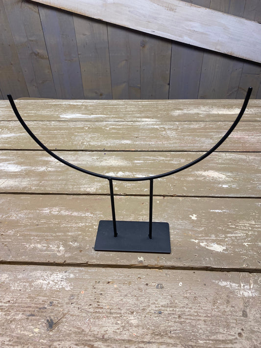 Half open ring frame, zwart metaal / ijzer, per stuk, H34cm, Br38cm