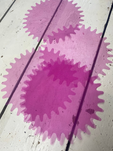 Ronde Tule, per3 stuks, Fuchsia, D23cm