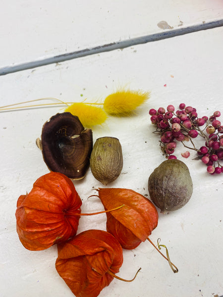 Herfst pakketje droogbloemen