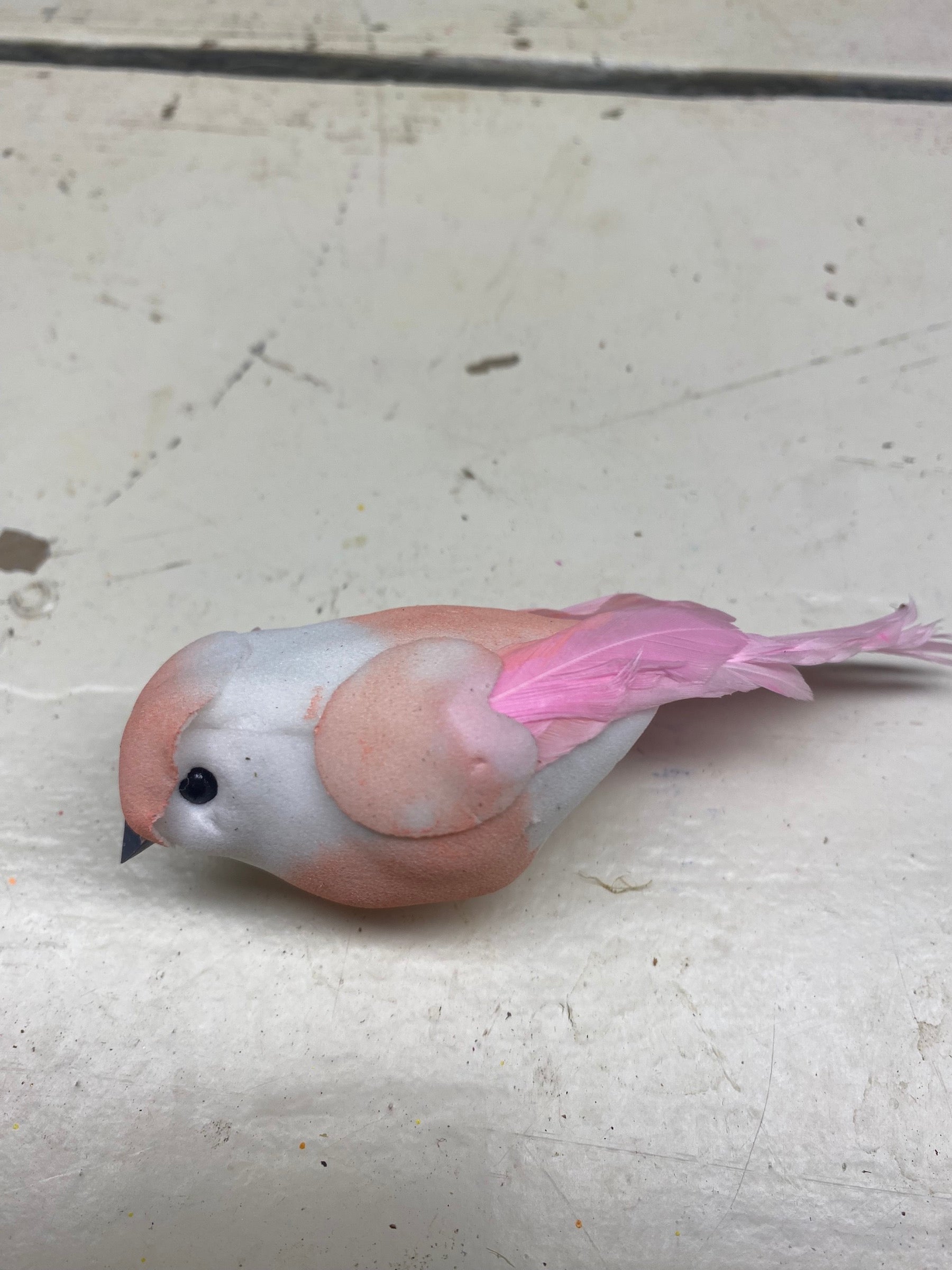 Vogeltje op draad, roze, per stuk