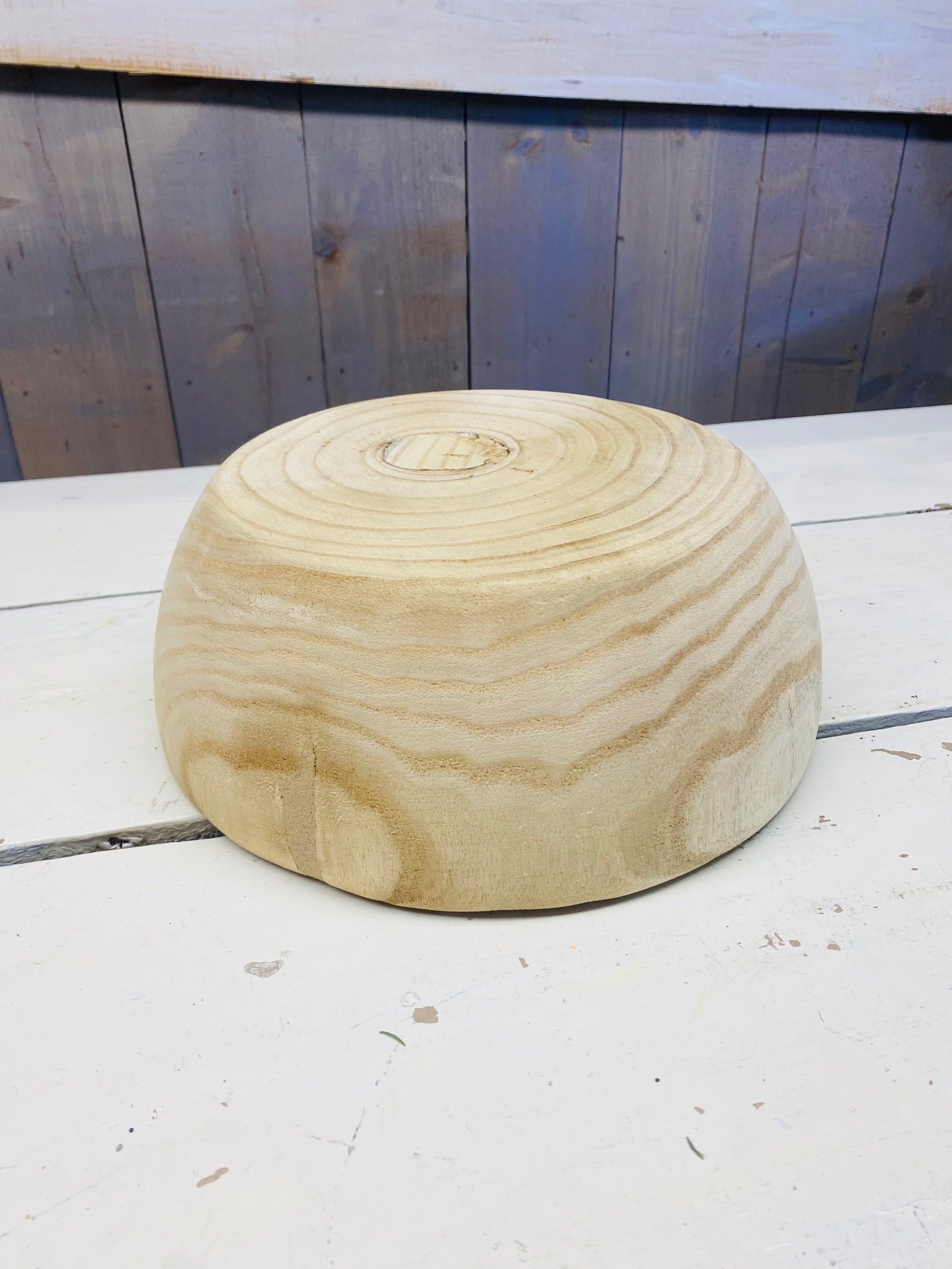 Houten bak , onbewerkt naturel, D27cm, per stuk