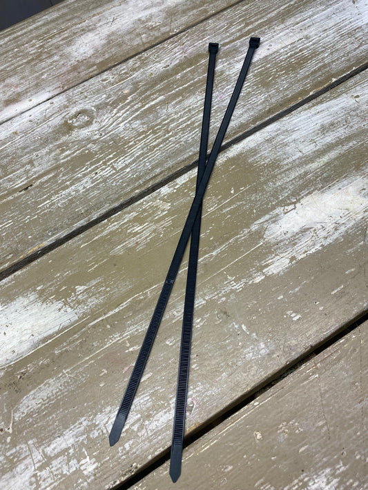 Tyrap, zwart, per 2 stuks, L45cm