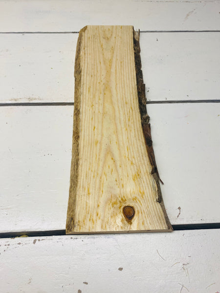 Houten plank, met schors naturel, L40xB13, per stuk