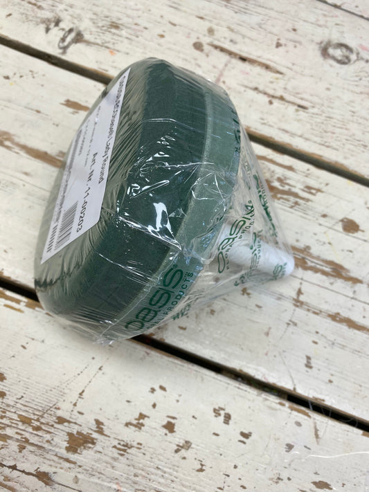 Oasis Bridy met tempex (styropor) onderzijde rond, per stuk