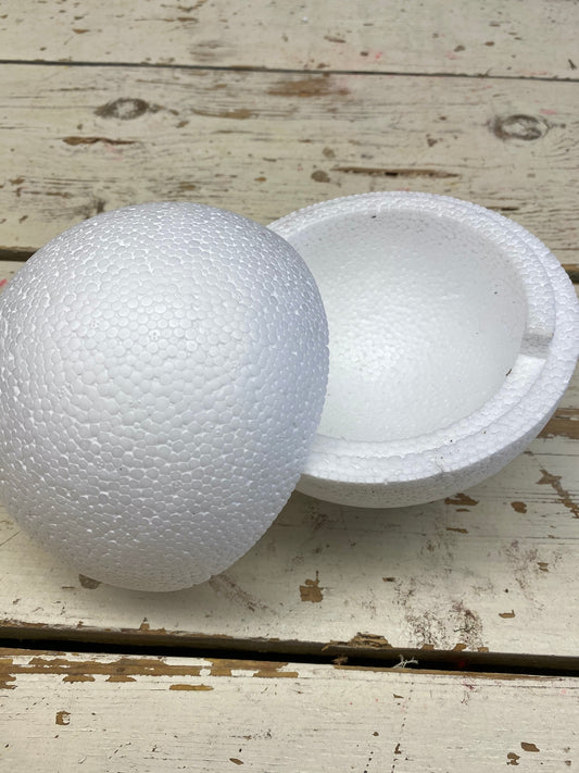 Tempex, styropor, halve bol, 15cm doorsnee, per stuk
