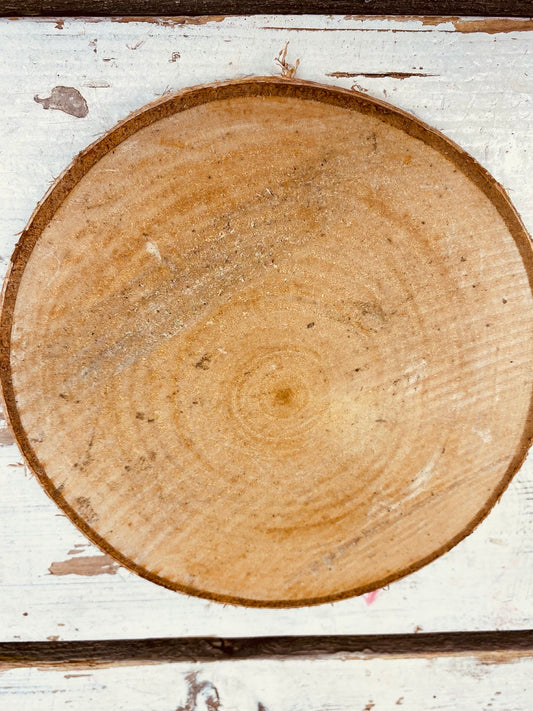 Houtschijf 10 tot 15cm doorsnee naturel, per stuk