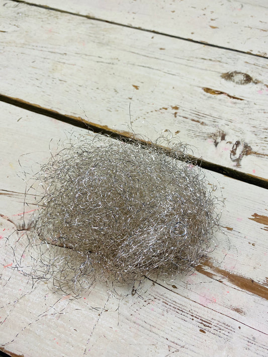 Lametta hair, engelenhaar, zilver, per 10 gram