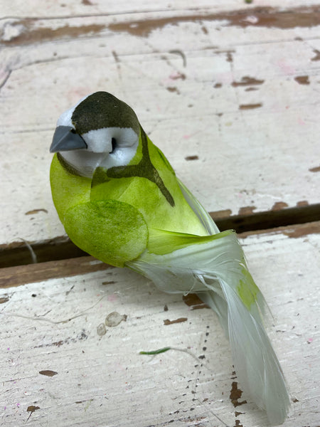 Vogeltje op draad, groen, per stuk