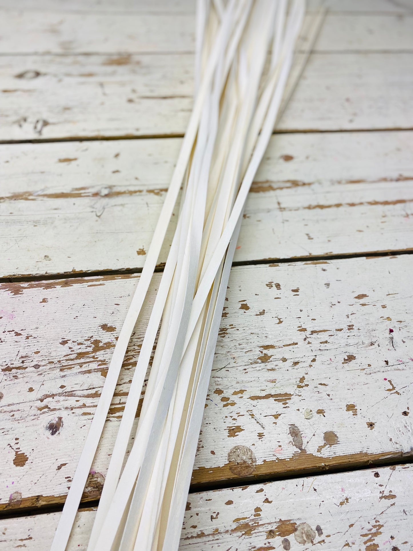 Hout band, wit, per 25 stuks