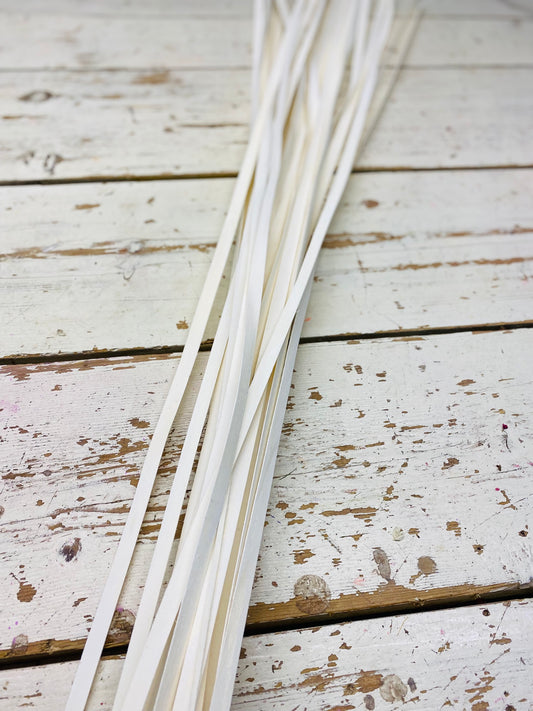 Hout band, wit, per 25 stuks