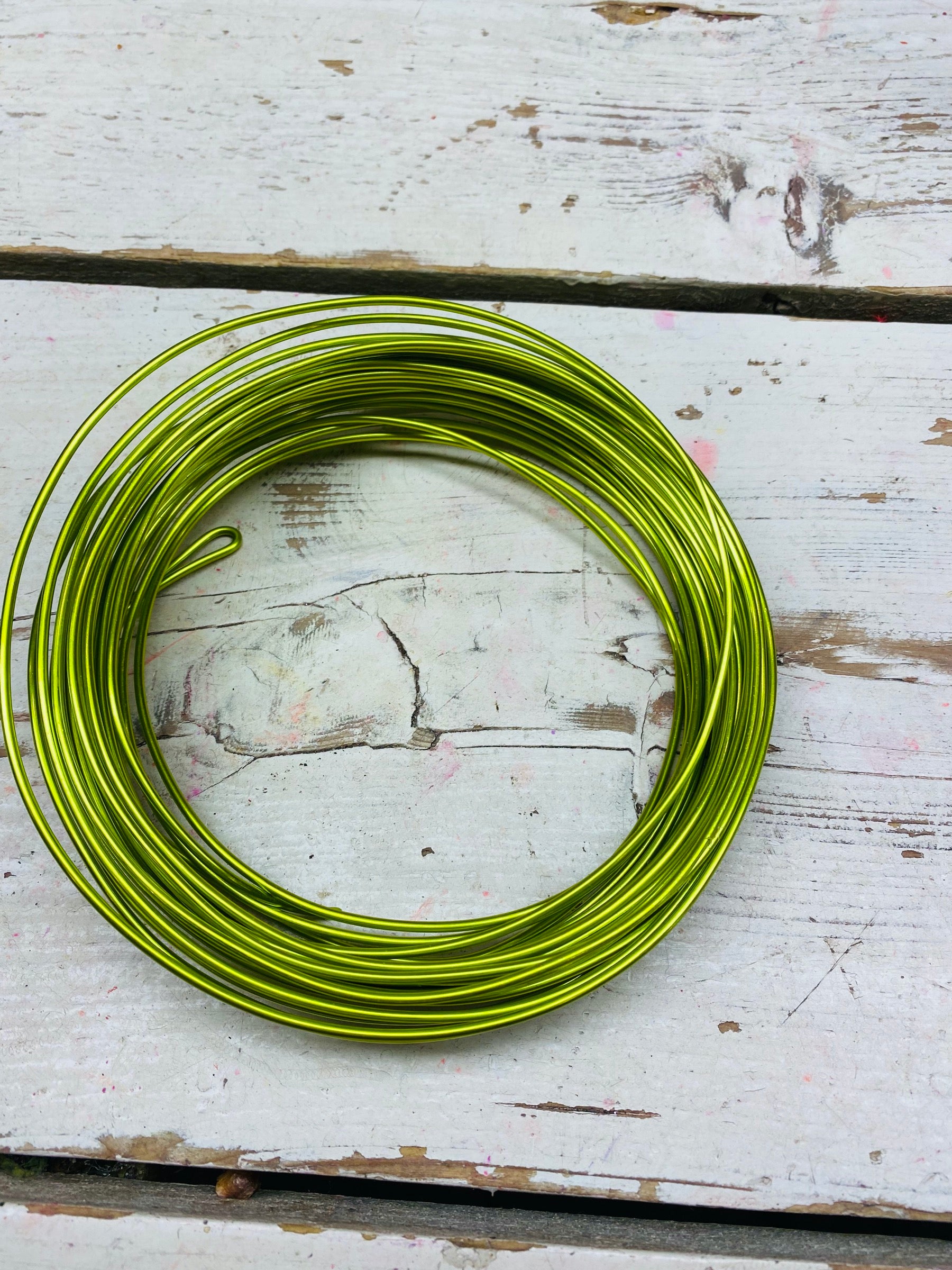 Aluminium draad lime groen 2mm dik