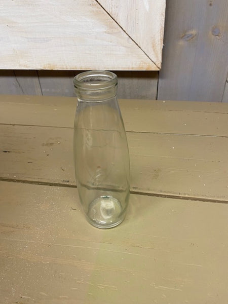Glazen flesje / vaasje, H19cm, D4cm, per stuk