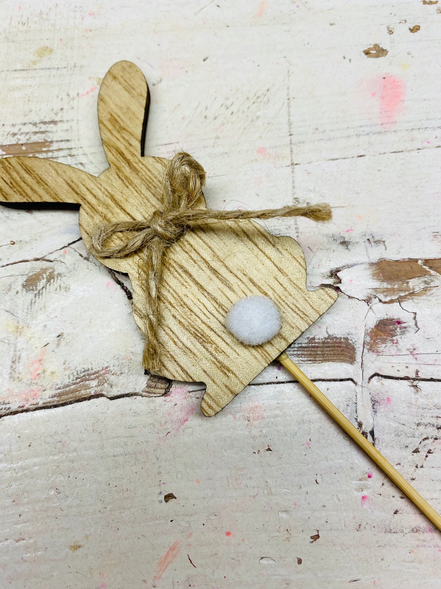 Paashaas, hout, per stuk, naturel