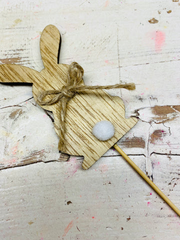 Paashaas, hout, per stuk, naturel