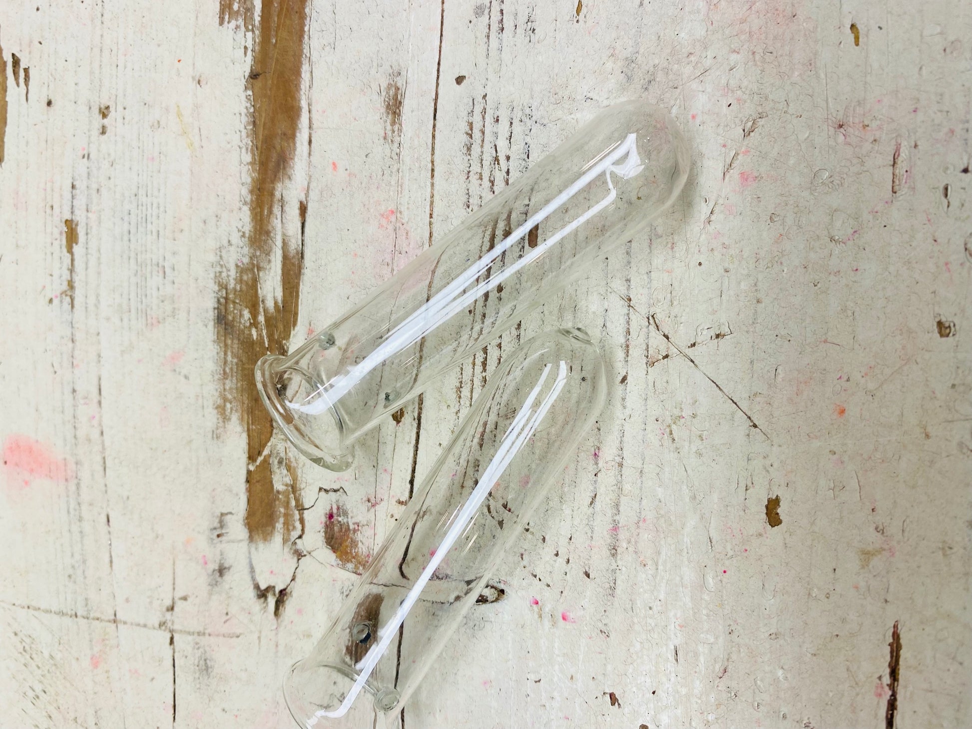 Reageer buis, glas bolle bodem, H8cm, D3cm