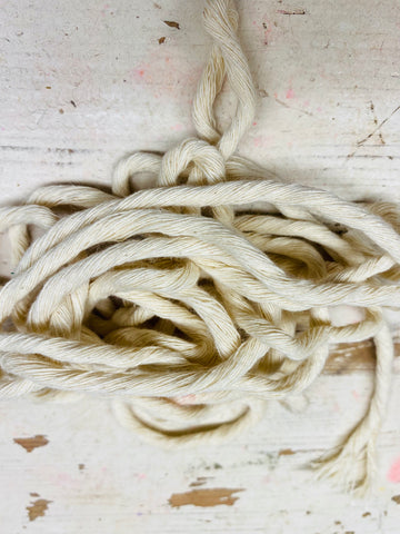 Bind touw dik, wit, per 1 meter