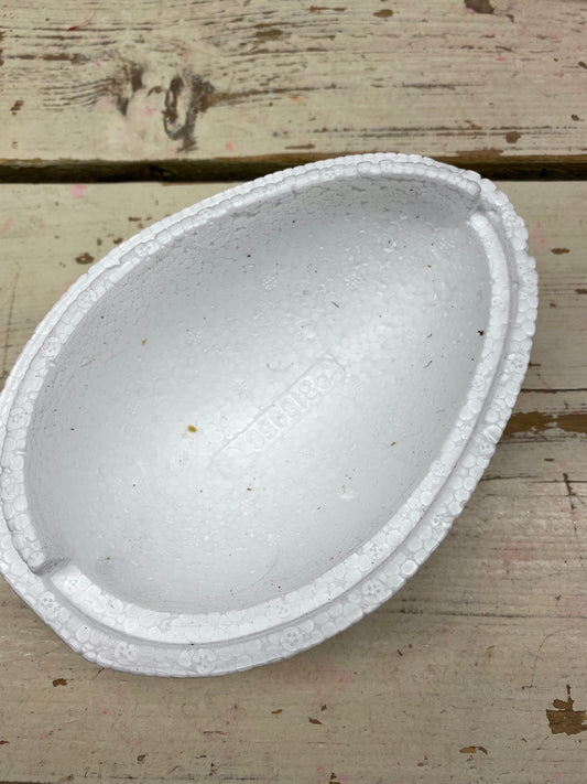 Tempex, styropor, half ei, H16cm, per stuk