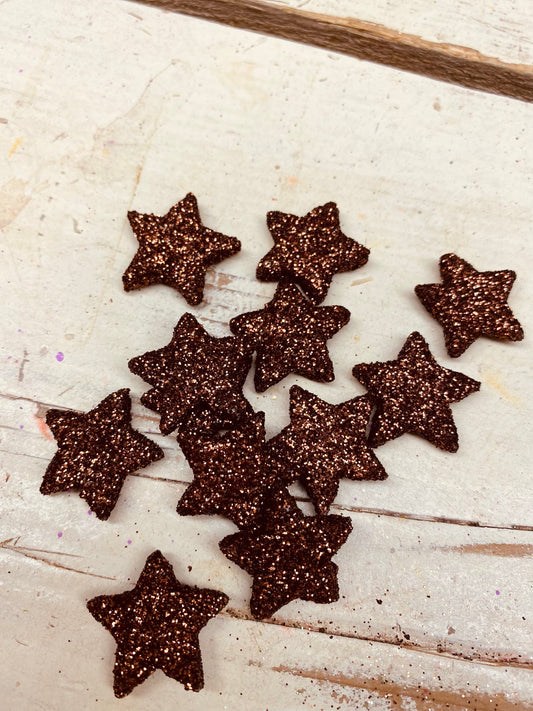 Kerst sterretjes,Piepschuim/tempex, koper, per 10 stuks
