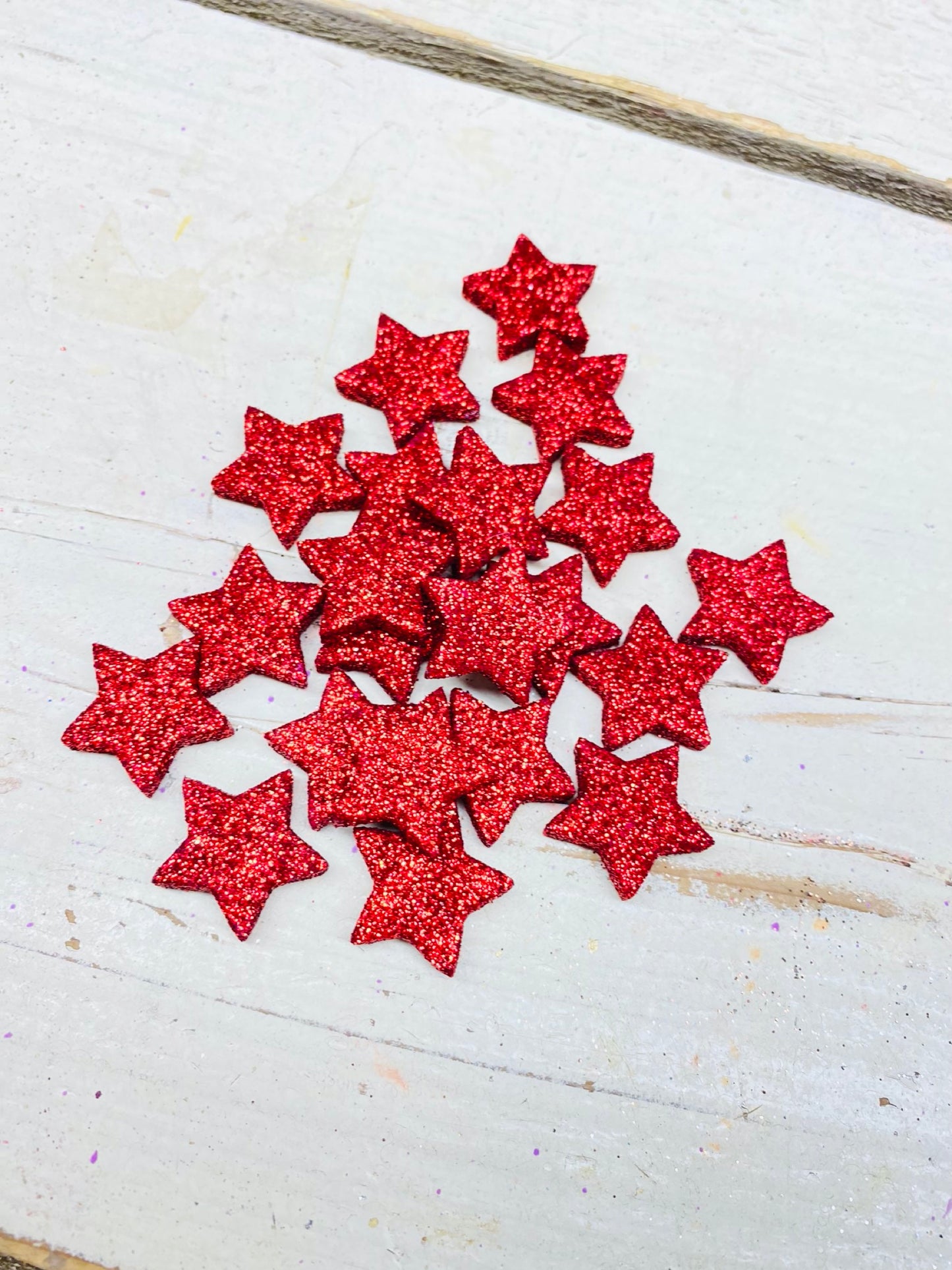 Kerst sterretjes,Piepschuim/tempex, rood, per 10 stuks