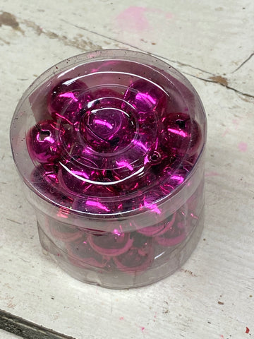 metalen bellen met ophang gaatje, lila, per potje, 30 stuks
