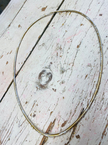 Ei frame, wit/goud, ijzer, metaal, H25cm D17cm, per stuk