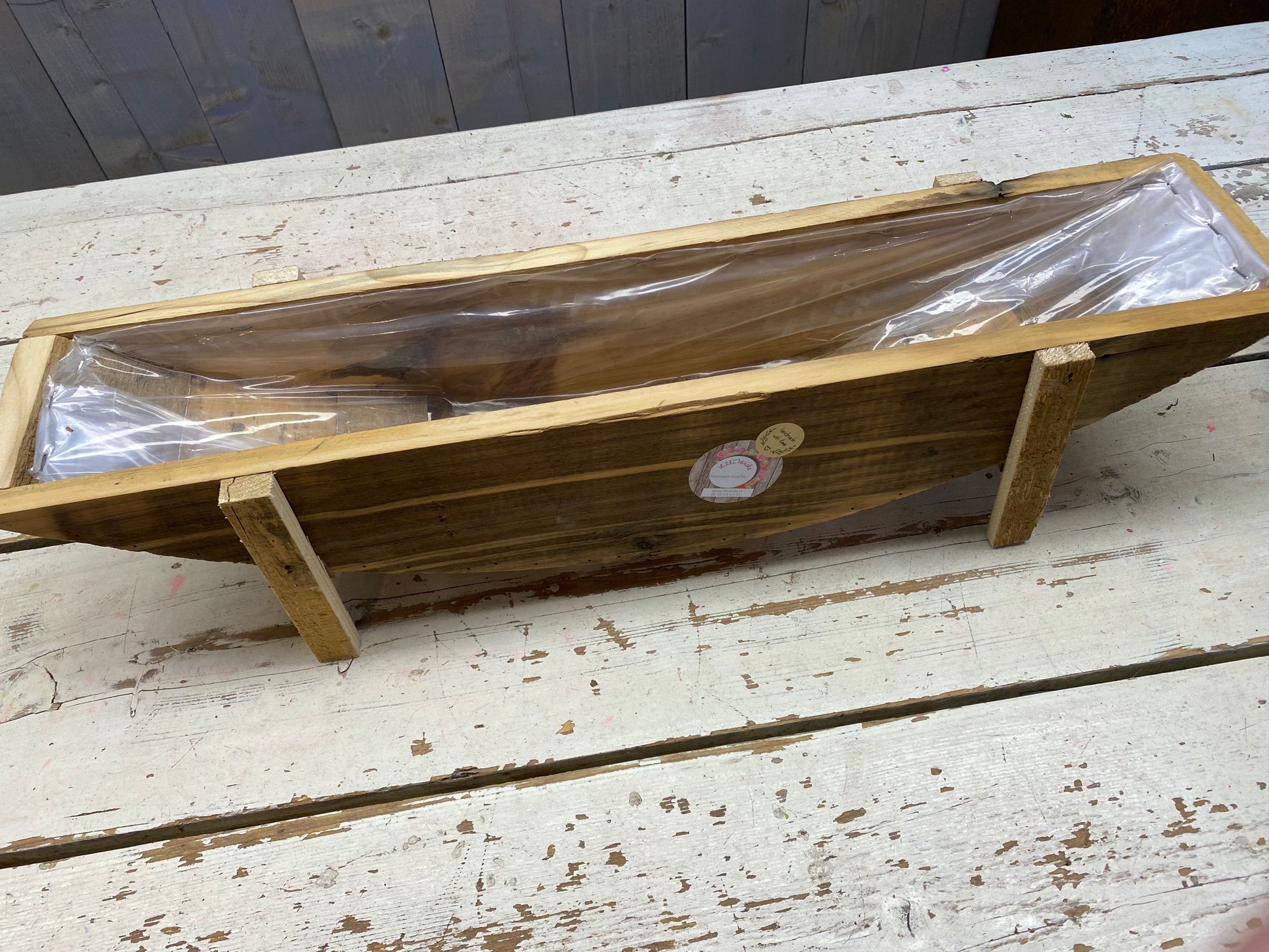 Boot bak, hout op pootjes, L65cm