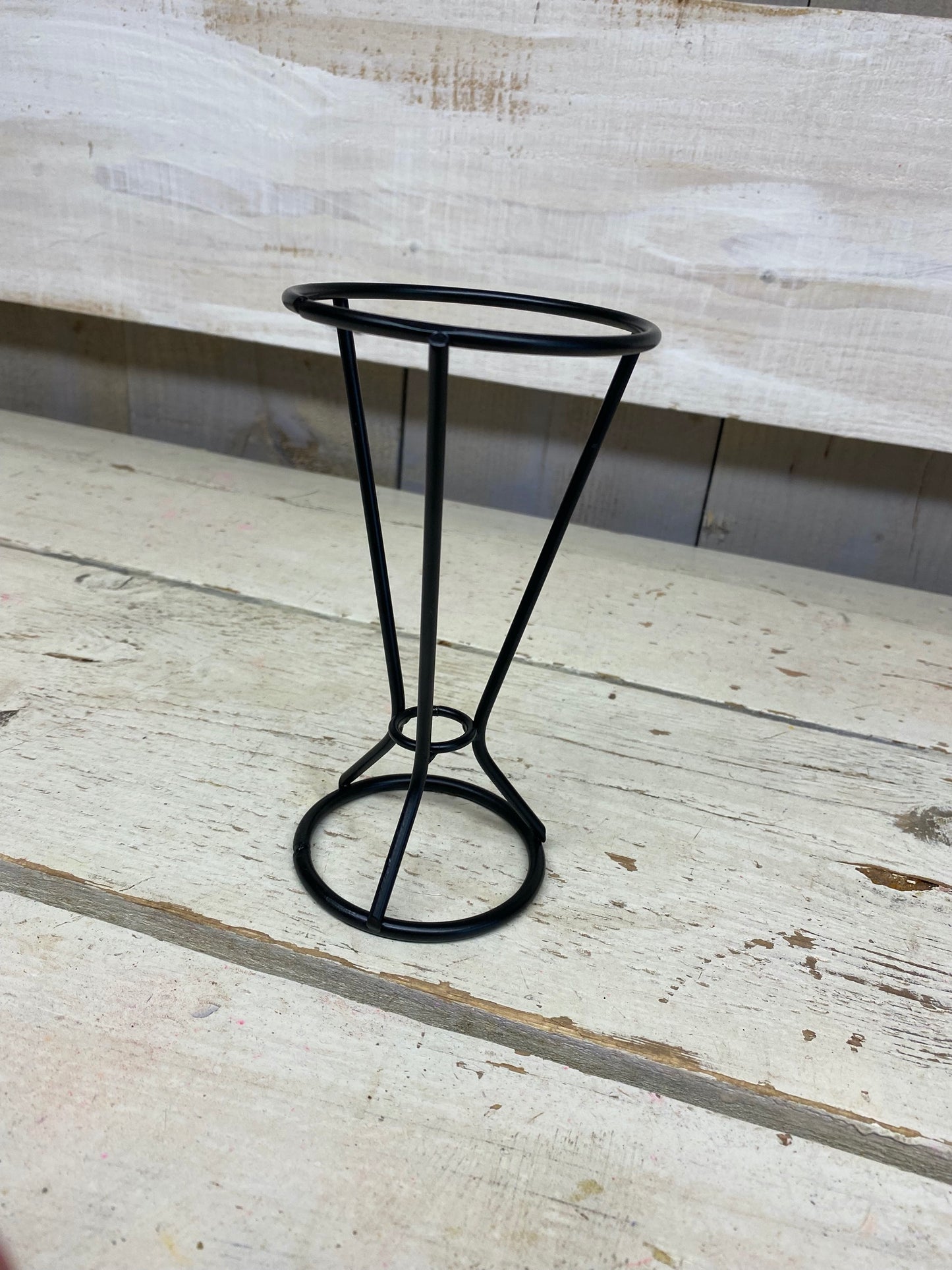 ijzeren staander, puntzak houder, zwart, H16cm