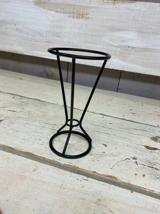 ijzeren staander, puntzak houder, zwart, H16cm