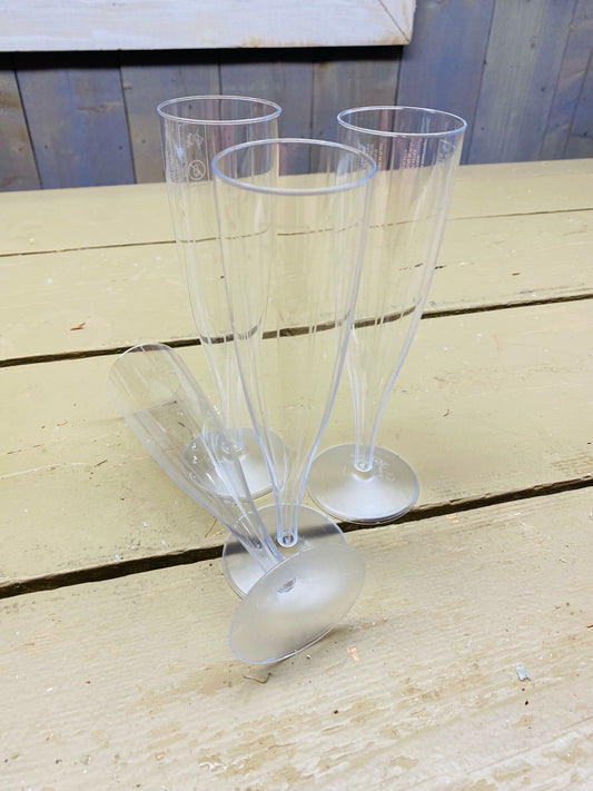 champagne glas, kunststof, doorzichtig, per 4 stuks, H19cm