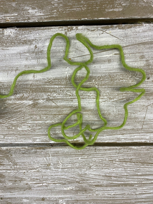 Wol middel dik, groen, per meter