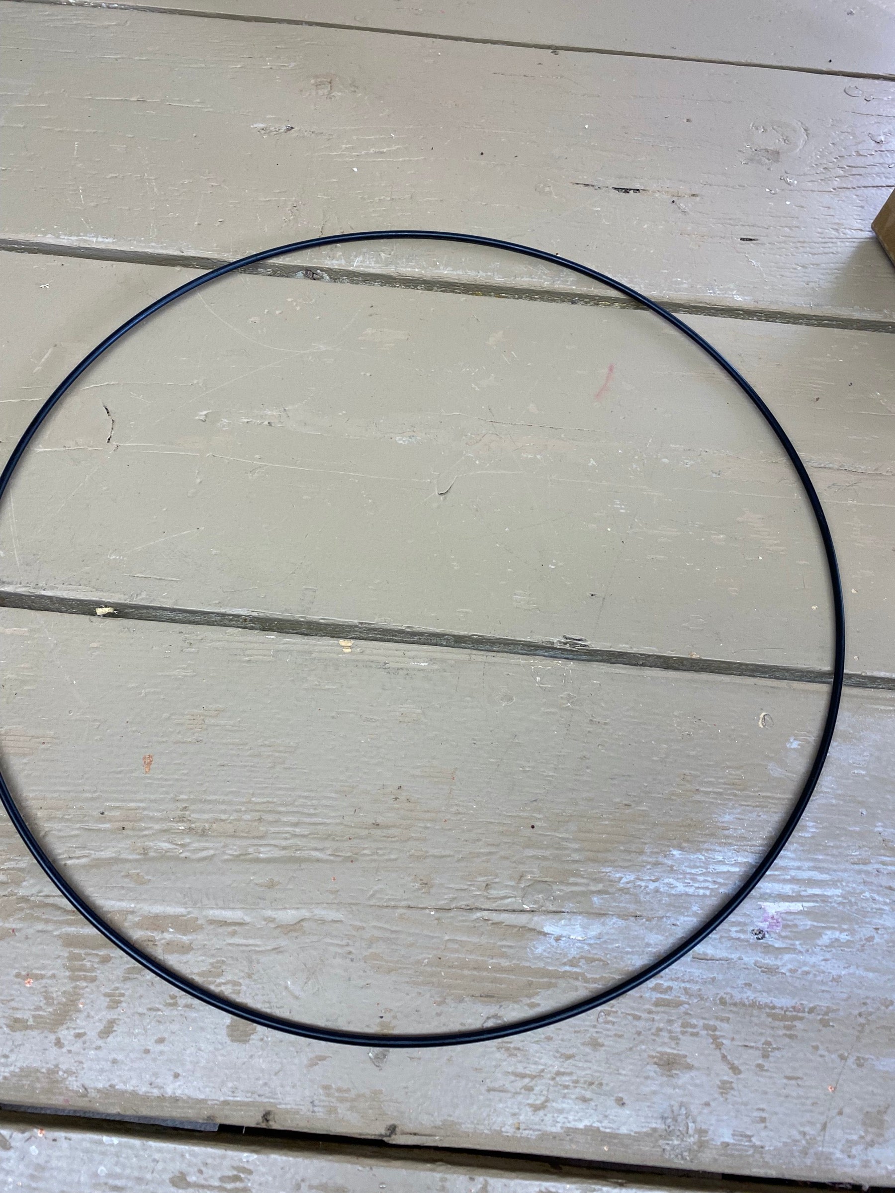 ring zwart metaal, ijzeren ring doorsnee 40cm