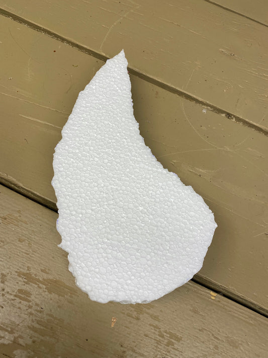 Druppelvorm, schijf, tempex, per stuk, dikte 4cm